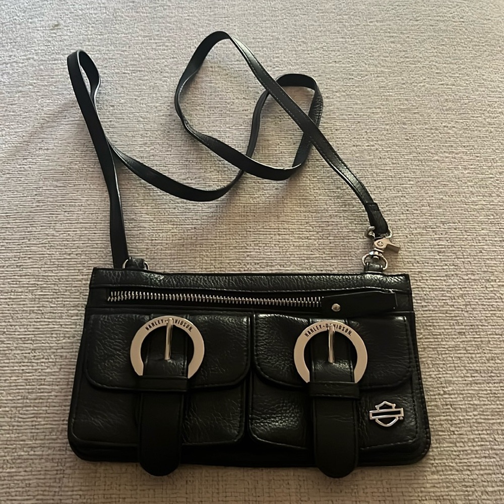 Harley Davidson - Crossbody Black Leather